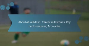 Abdullah Al-Masri: Career milestones, Key performances, Accolades