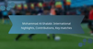 Mohammad Al-Shalabi: International highlights, Contributions, Key matches