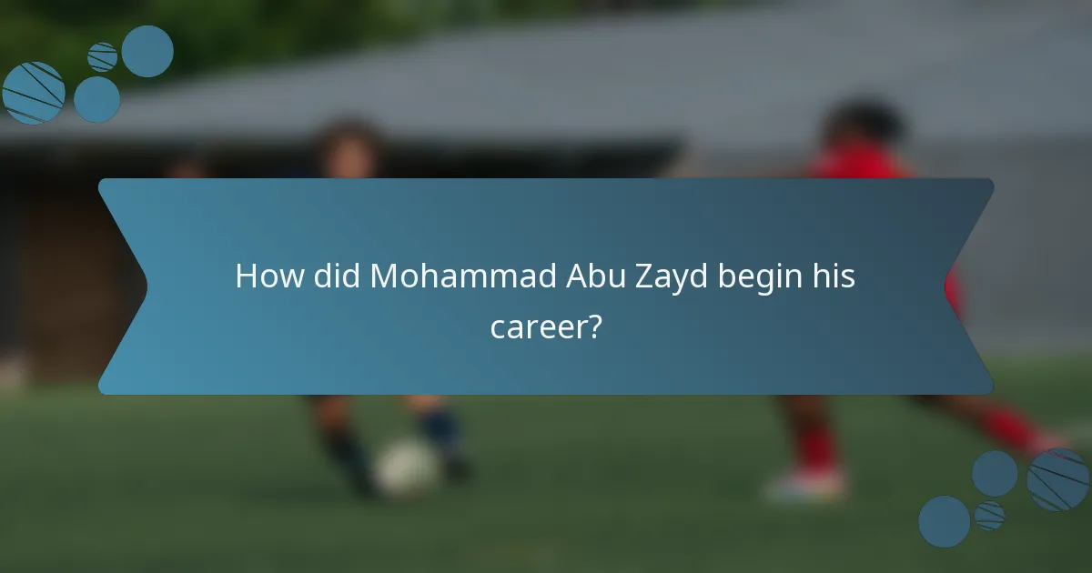 How did Mohammad Abu Zayd begin his career?