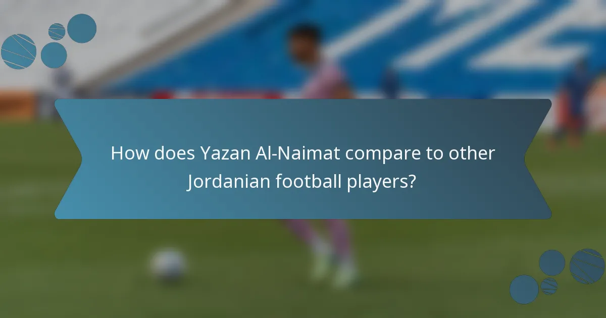 How does Yazan Al-Naimat compare to other Jordanian football players?