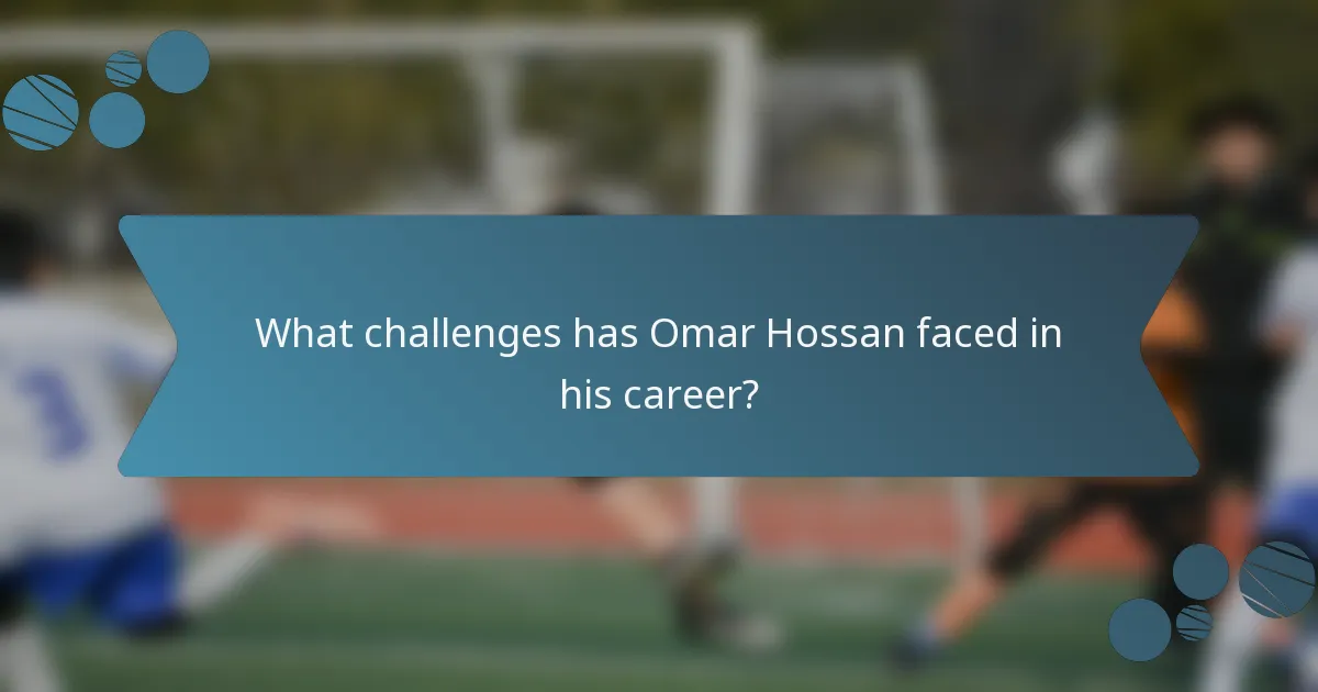 What challenges has Omar Hossan faced in his career?