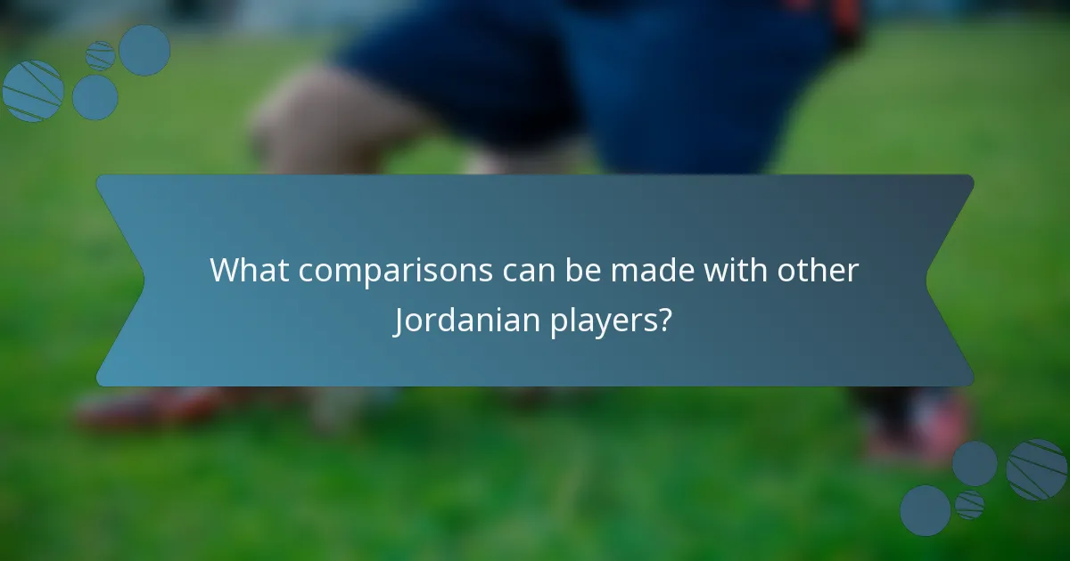 What comparisons can be made with other Jordanian players?