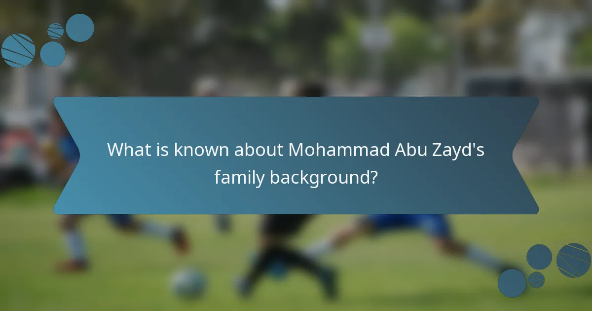What is known about Mohammad Abu Zayd's family background?